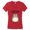 i am in love with cats Women's V-Neck T-Shirt