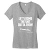 lets bomb the shit outta them Women's V-Neck T-Shirt