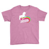 totally straight funny rainbow unicorn Youth Tee