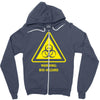 biohazard symbol laboratory hazard warning sign Zipper Hoodie