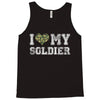 i love my soldier regular camouflage Tank Top