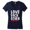 love each other Women's V-Neck T-Shirt