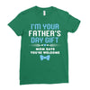 I'm Your Father's Day Gift Mom Says You're Welcome Baby Boy Ladies Fitted T-Shirt