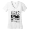 Born In October Women's V-Neck T-Shirt