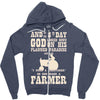 the 8th day god made farmers Zipper Hoodie