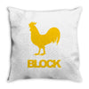 cock block Throw Pillow