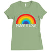 Peace &amp; Love Ladies Fitted T-Shirt
