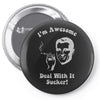 i'm awesome  funnycomic deal with it party retro cool Pin-back button