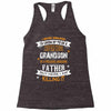 Super Cool Grandson Of A Freaking Awesome Father Racerback Tank