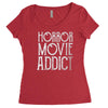 horror movie addict Women's Triblend Scoop T-shirt
