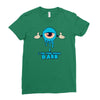 monster eye blue Ladies Fitted T-Shirt