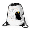 Halloween Cat Drawstring Bags