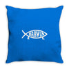 darwin'   fish Throw Pillow