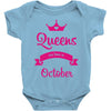 queens are born in october Baby Onesie