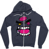 angry zombie Zipper Hoodie
