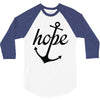 hope anchor religious 3/4 Sleeve Shirt