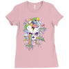 flying rainbow skull island Ladies Fitted T-Shirt