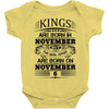 Real Kings Are Born On November 6 Baby Onesie