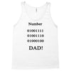 number one dad funny t shirt binary nerd geek tee s 3xl Tank Top