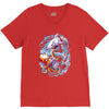 octopus vs shark V-Neck Tee