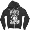 love whiskey and camping! Zipper Hoodie