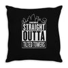 straight outta tilted towers Throw Pillow