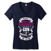 I Have A Pretty Granddaughter Gun A Shovel And An Alibi Women's V-Neck T-Shirt