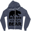 Beware Of The Bear Zipper Hoodie