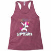 september born unicorns Racerback Tank