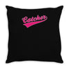 gay pride catcher funny Throw Pillow