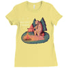 Let's Go Camping Ladies Fitted T-Shirt