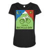 Bicycle Day t-shirt   1943 vintage (albert hofmann lsd) Maternity Scoop Neck T-shirt