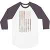 Vintage Usa Flag 3/4 Sleeve Shirt