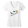 ducks fly together Women's V-Neck T-Shirt