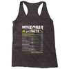 November Girl Facts Sagittarius Racerback Tank