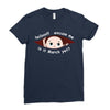 March Peeking Out Baby Boy Ladies Fitted T-Shirt