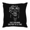 Free Your Mind One Puff At A Time Throw Pillow