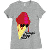 through being cool graphic Ladies Fitted T-Shirt