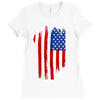 sa distress flag cool american Ladies Fitted T-Shirt