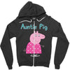 peppa pig auntie pig Zipper Hoodie