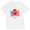 bacon american flag dab V-Neck Tee