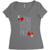 king of hearts playing card Women's Triblend Scoop T-shirt