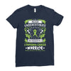 Never Underestimate The Strength Of A Lymphoma Cancer Warrior Ladies Fitted T-Shirt