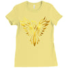Phoenix Tribal Bird Ladies Fitted T-Shirt