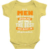 all men are created equal but only the best are born in september Baby Bodysuit