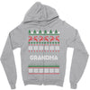 ugly christmas grandma Zipper Hoodie