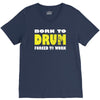 born to drum forced to work V-Neck Tee