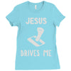 jesus drives me Ladies Fitted T-Shirt