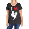 i love cock Ladies Curvy T-Shirt