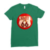 route 66 sign distressed, ideal birthday gift or present Ladies Fitted T-Shirt